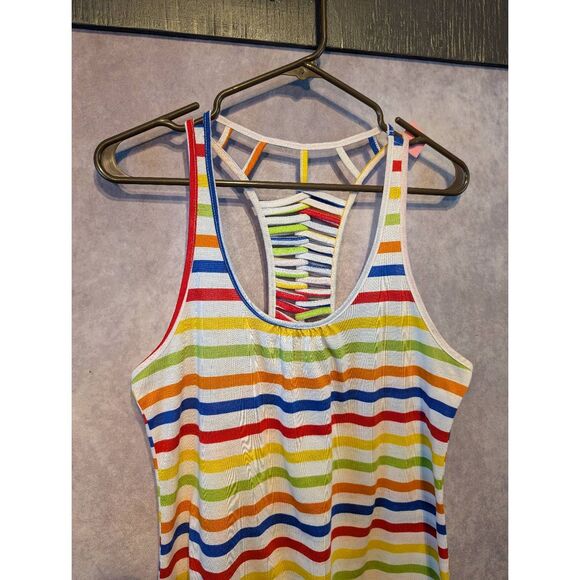 Almost Famous colorful braided back tank top large - Picture 3 of 5